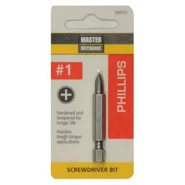 #1 Phillips Screwdriver Bit, 2-In.