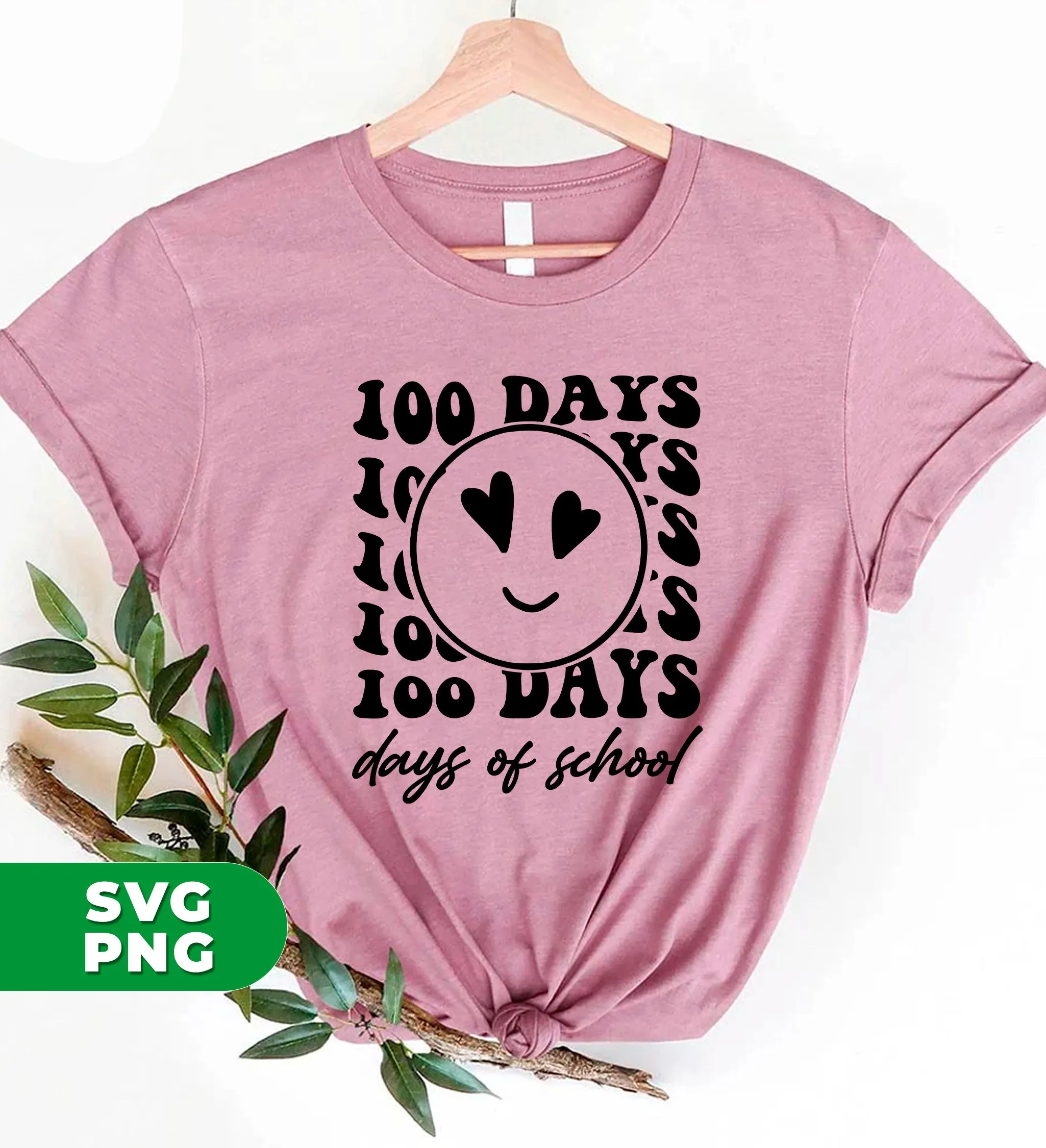 100 Days Of School, Love School, Student Gift, Teacher Gift, Digital Files, Png Sublimation