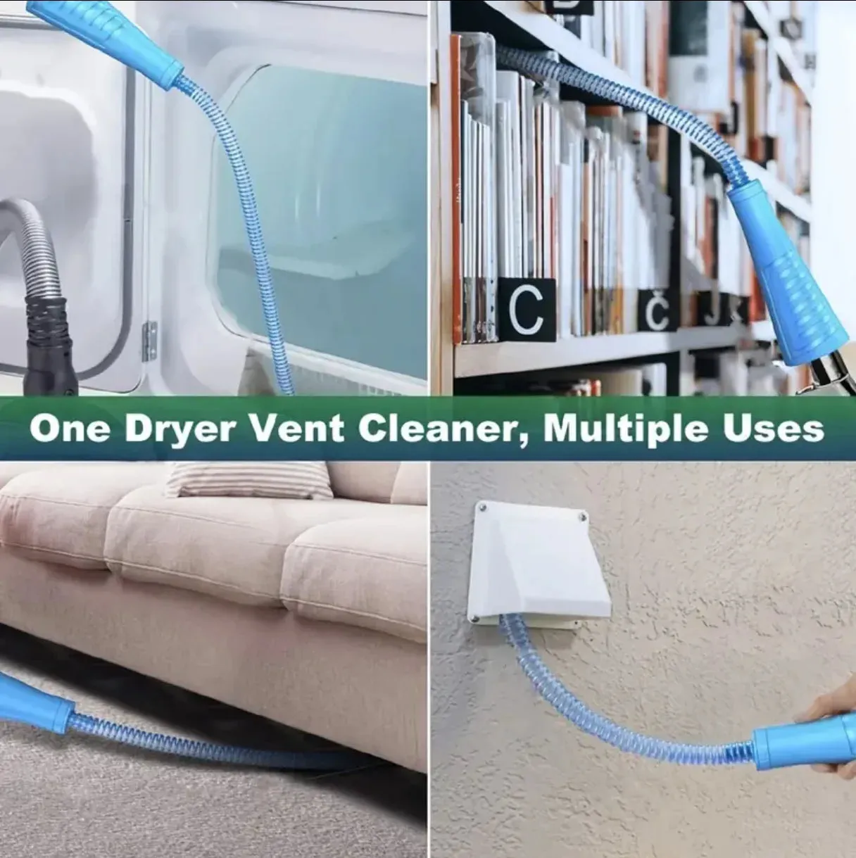 1pc Dryer Vent Cleaner Kit Vacuum Attachment Bendable Dryer Lint Remover Dryer Lint Screen Cleaning Hose