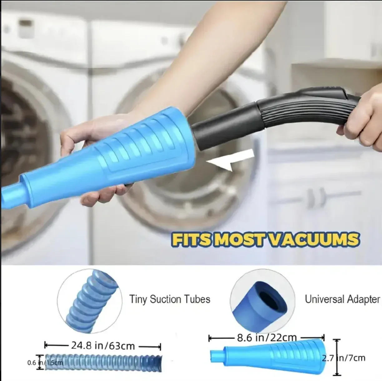 1pc Dryer Vent Cleaner Kit Vacuum Attachment Bendable Dryer Lint Remover Dryer Lint Screen Cleaning Hose