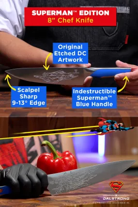 2 Piece Set | 8" Chef's Knife & 3.75" Paring Knife | SUPERMAN™ Edition | Dalstrong ©