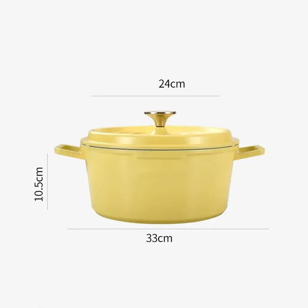 24cm Enamel Saucepan & Lid -  Uncoated Nonstick  Cookware/Tableware.