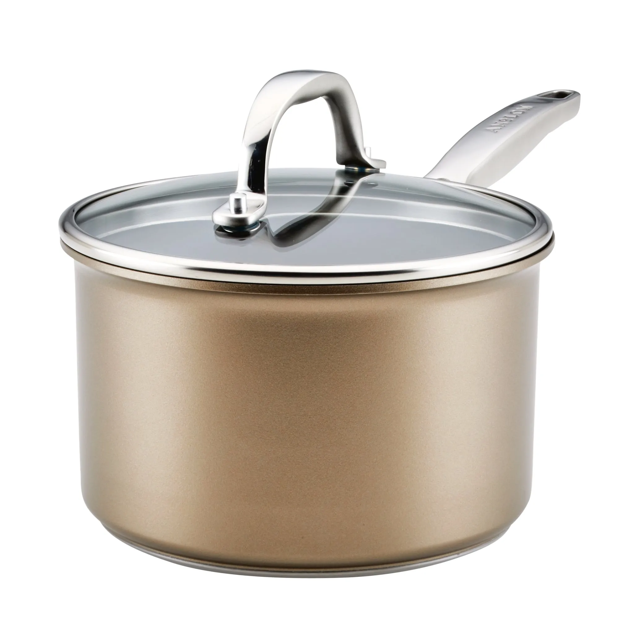 3-Quart Hard Anodized Nonstick Saucepan with Lid