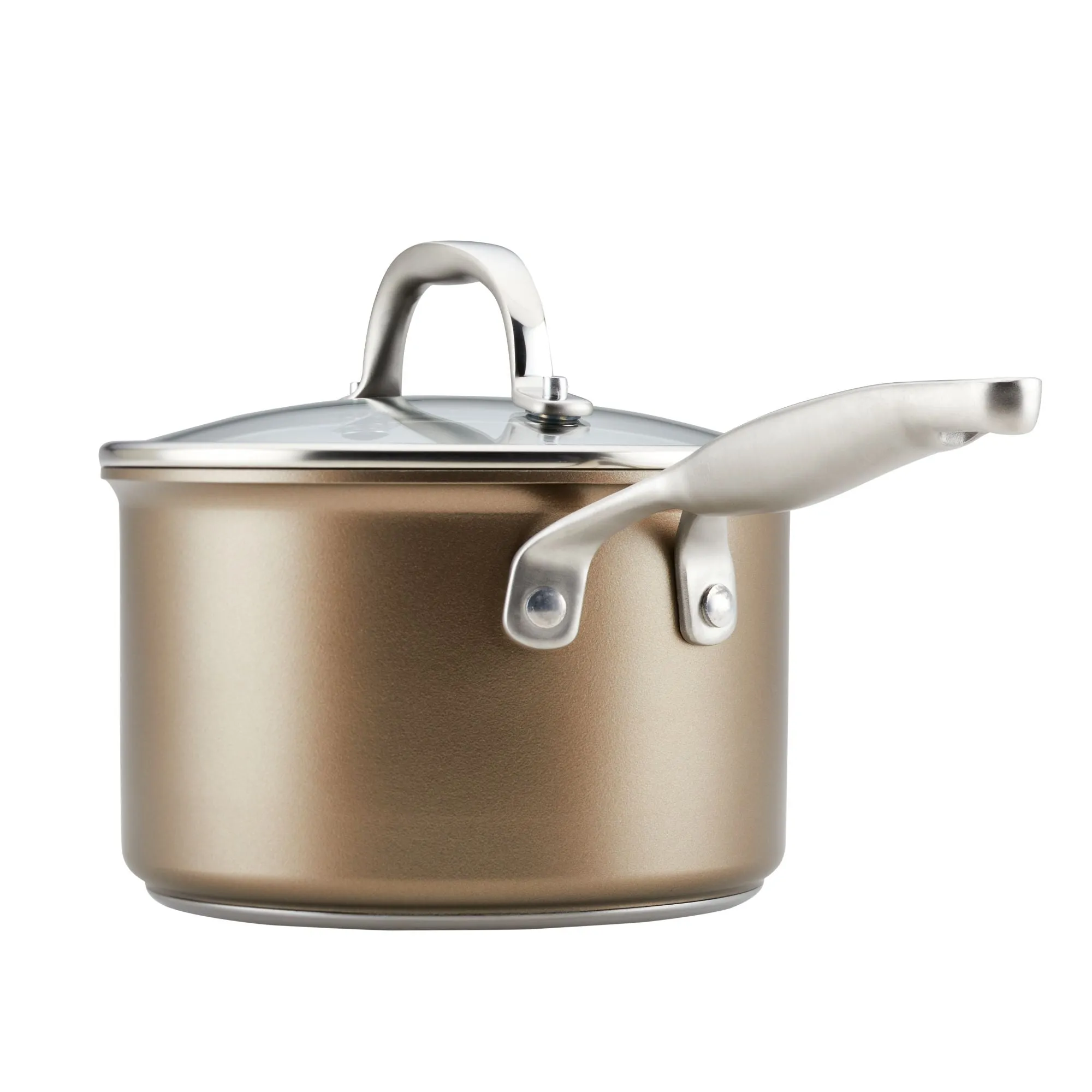 3-Quart Hard Anodized Nonstick Saucepan with Lid