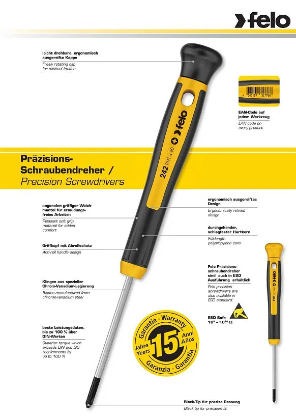 3/32" x 8" Precision Slotted Screwdriver