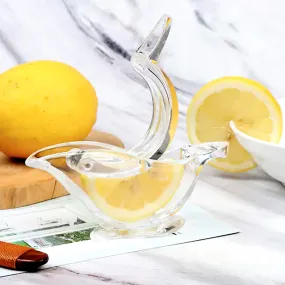 5344 Manual Lemon Slice Squeezer, Portable Transparent Fruit Juicer, Orange Citrus Manual Bird Shape Hand Juicer for Orange Lemon Lime,for Kitchen (Brown Box)