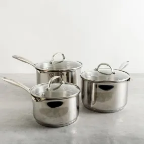 7000 3 Piece Draining Saucepan Set