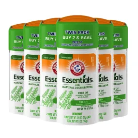 Arm & Hammer Essentials Natural Deodorant Fresh Rosemary Lavender Natural TWINPACK - 2.5 oz  - 6 Pack