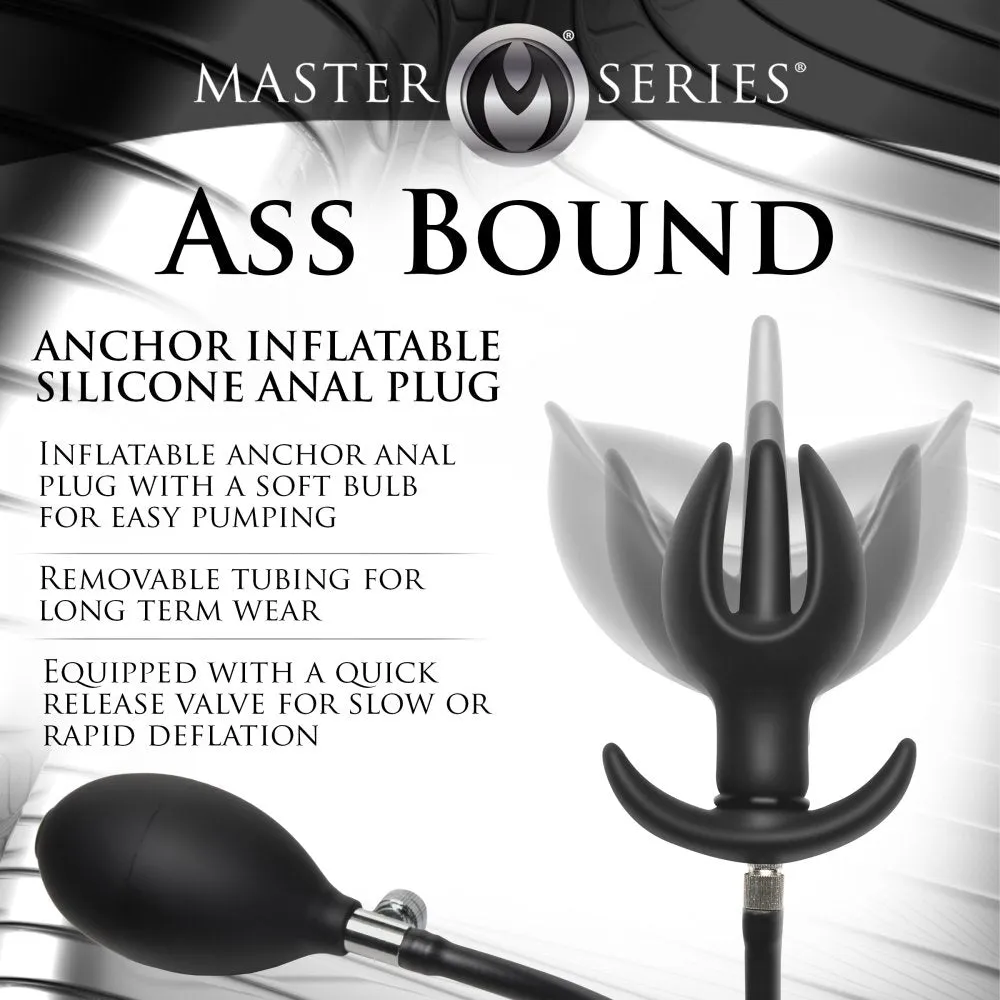 Ass Bound Anchor Inflatable Anal Plug (Black)