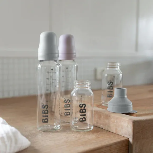 BIBS Baby Glass Bottle Complete Set 225ml | Dusky Lilac