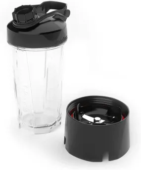 Blendtec GO 30oz volume 16oz Wet Dry Bottle Reusable Single Serve Blender Cup, Includes Travel Lid BPA-Free Jar, Clear