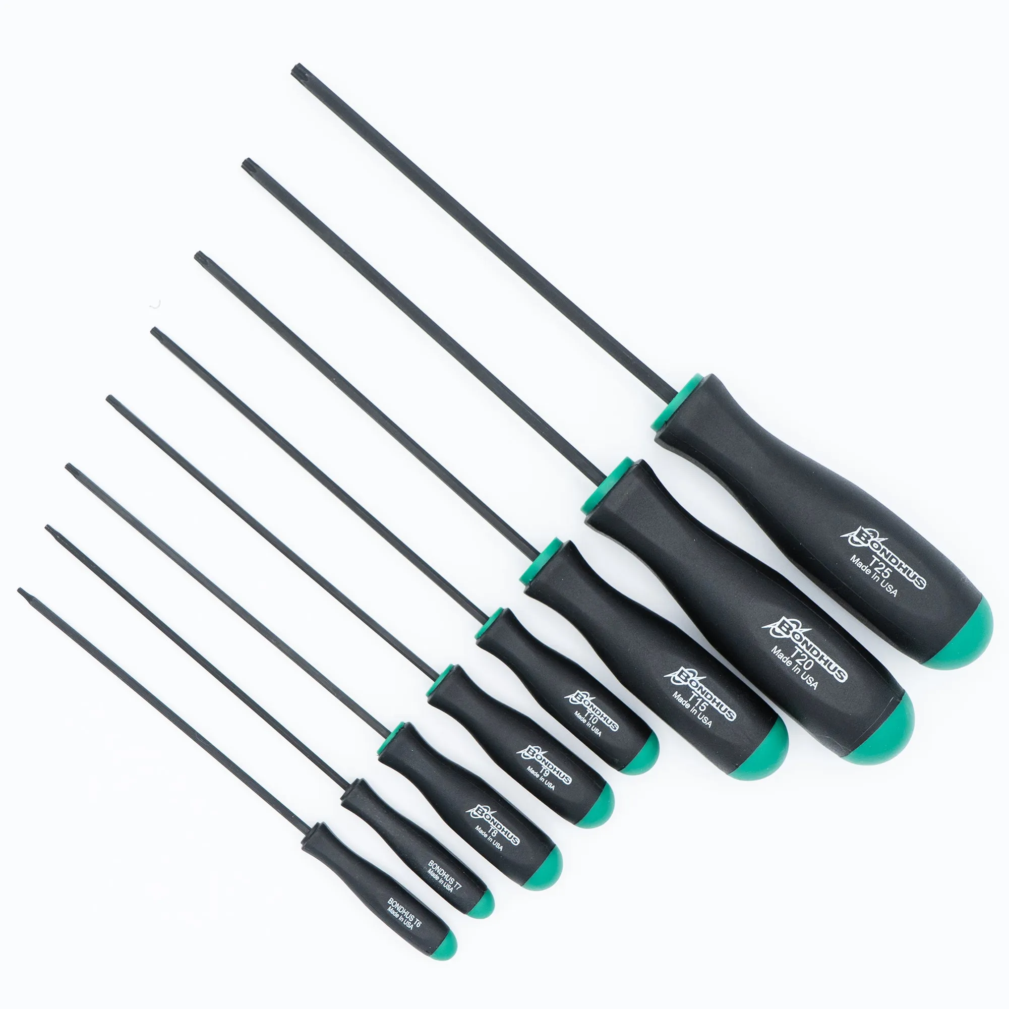 Bondhus 34532 Torx Screwdriver Set T6-T25 Color Coded 2 Component Handle 8 Piece Set