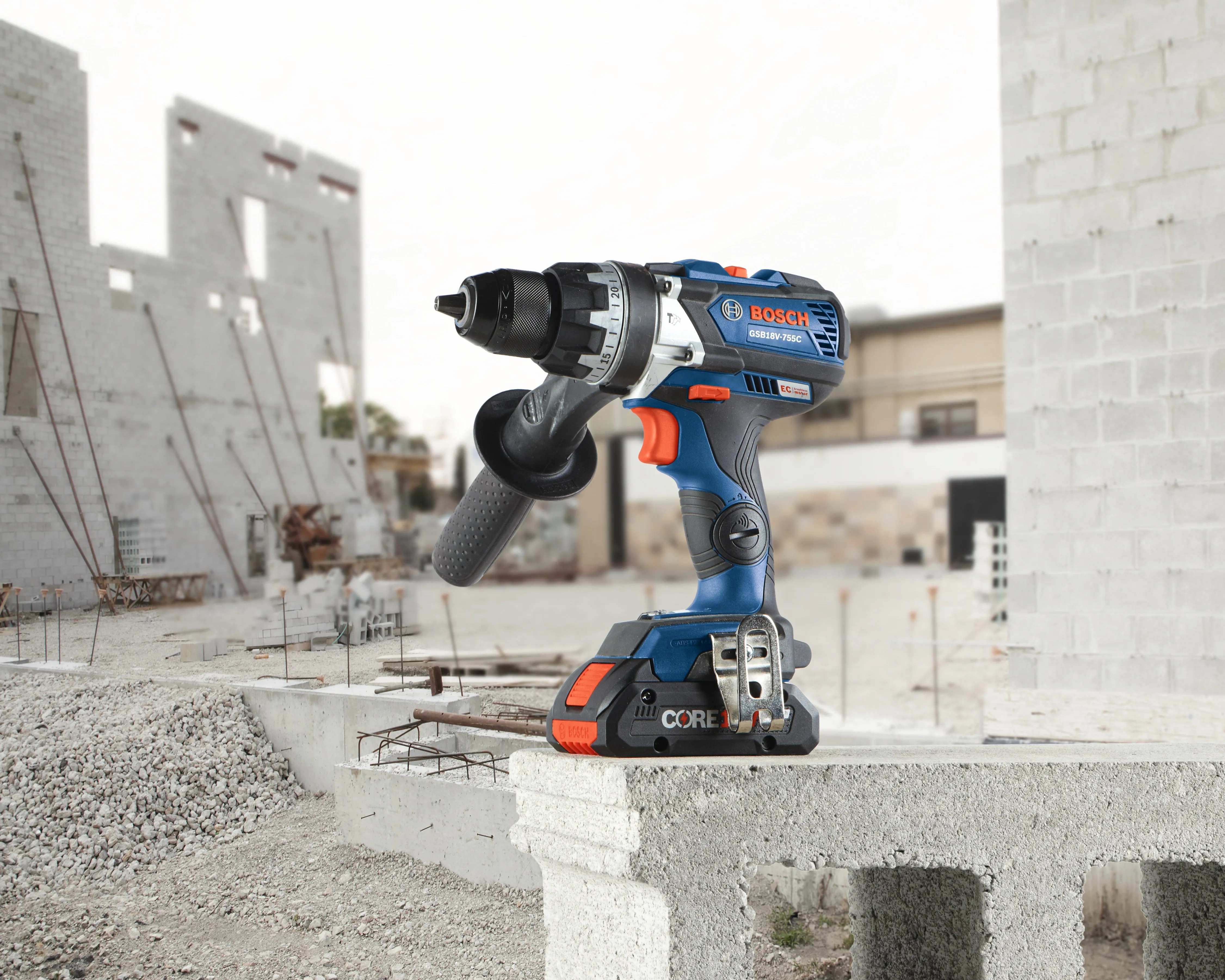 BOSCH GSB18V-755CN 18V EC Brushless Connected-Ready Brute Tough 1/2 In. Hammer Drill/Driver (Bare Tool)