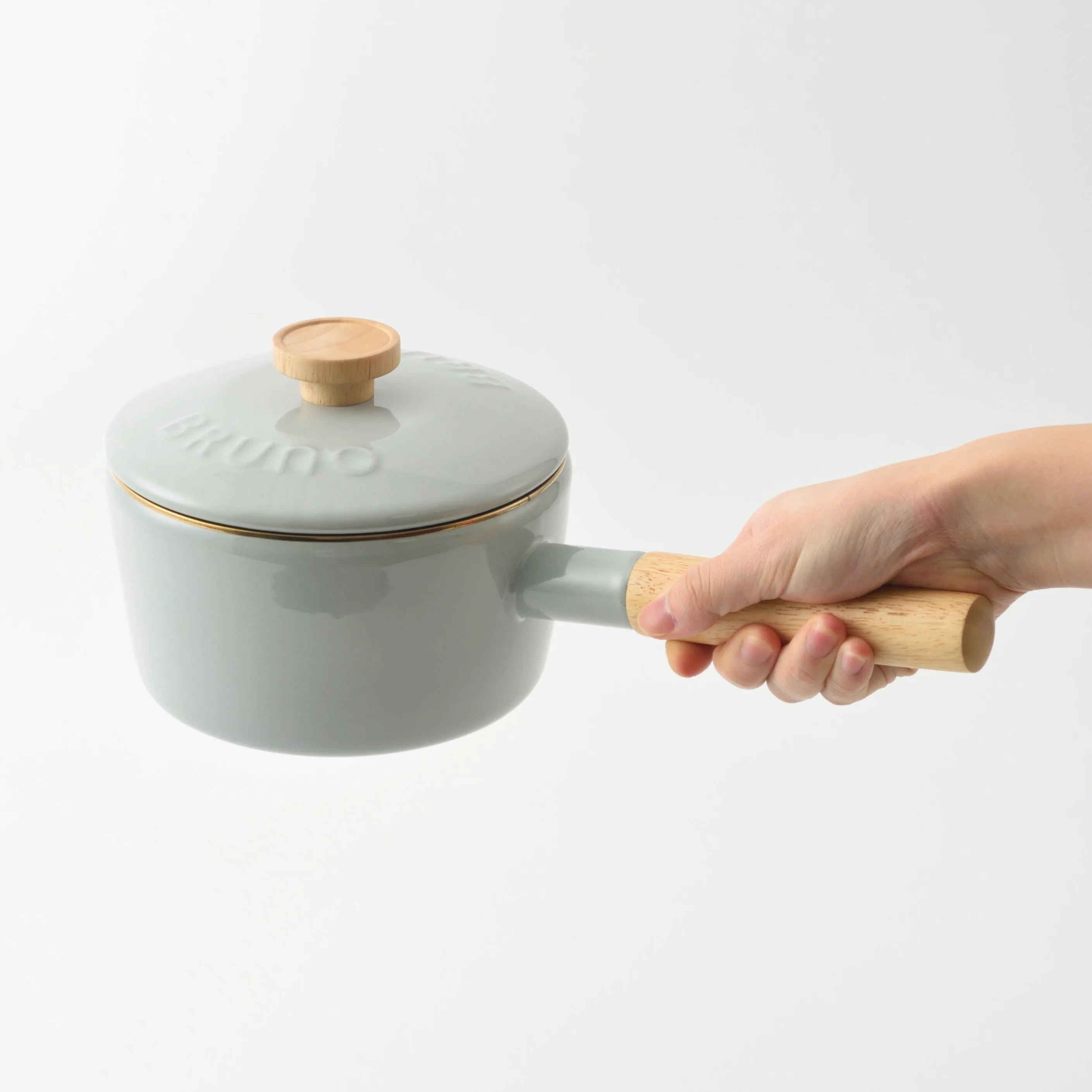 BRUNO x Fujihoro Enamel Saucepan (16cm) - Greige