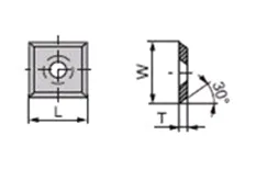 Carbide Insert Knife 15mm x 15mm x 2.5mm -BOX OF 10