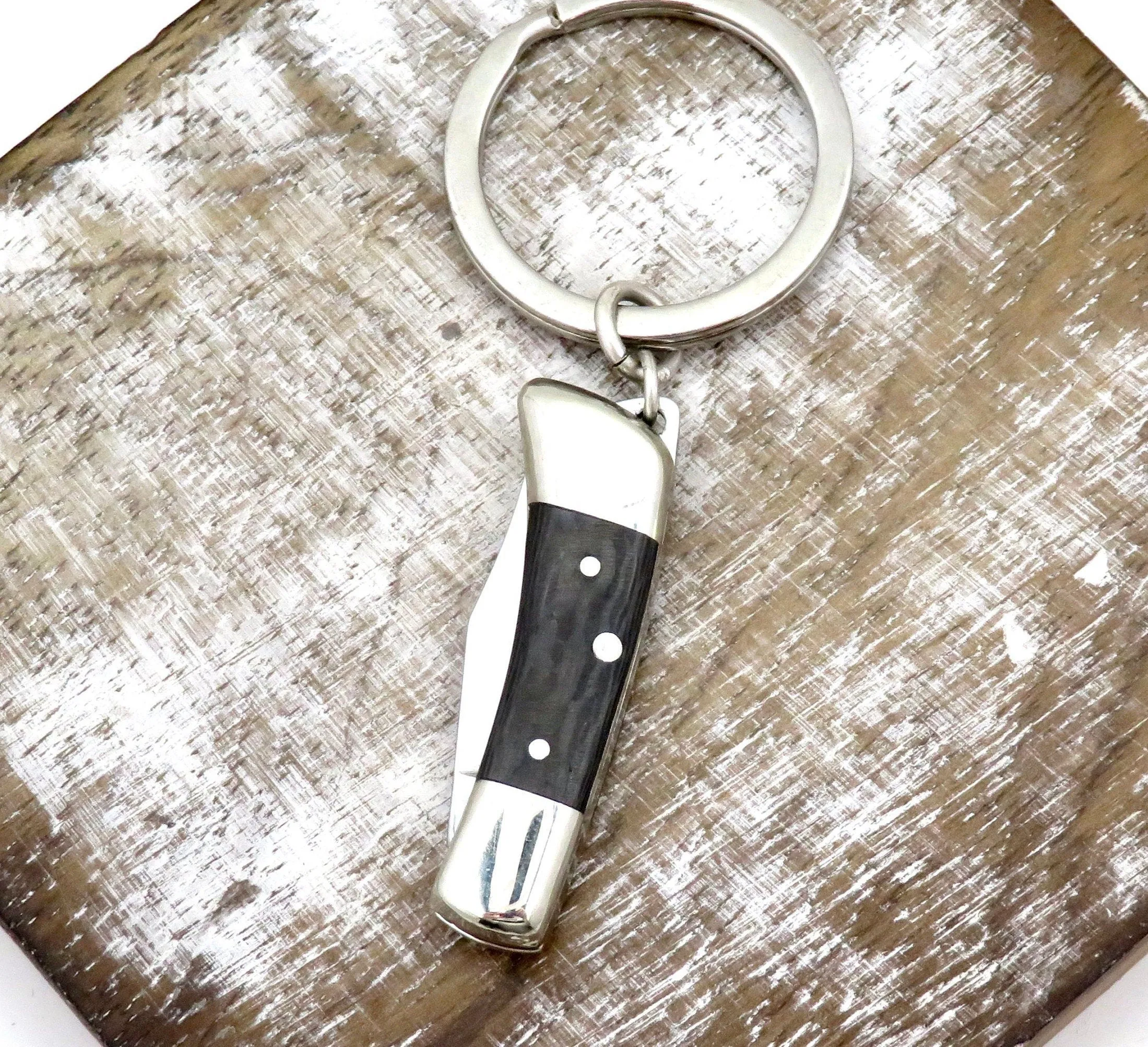 Carbon Resin Knife Keyring