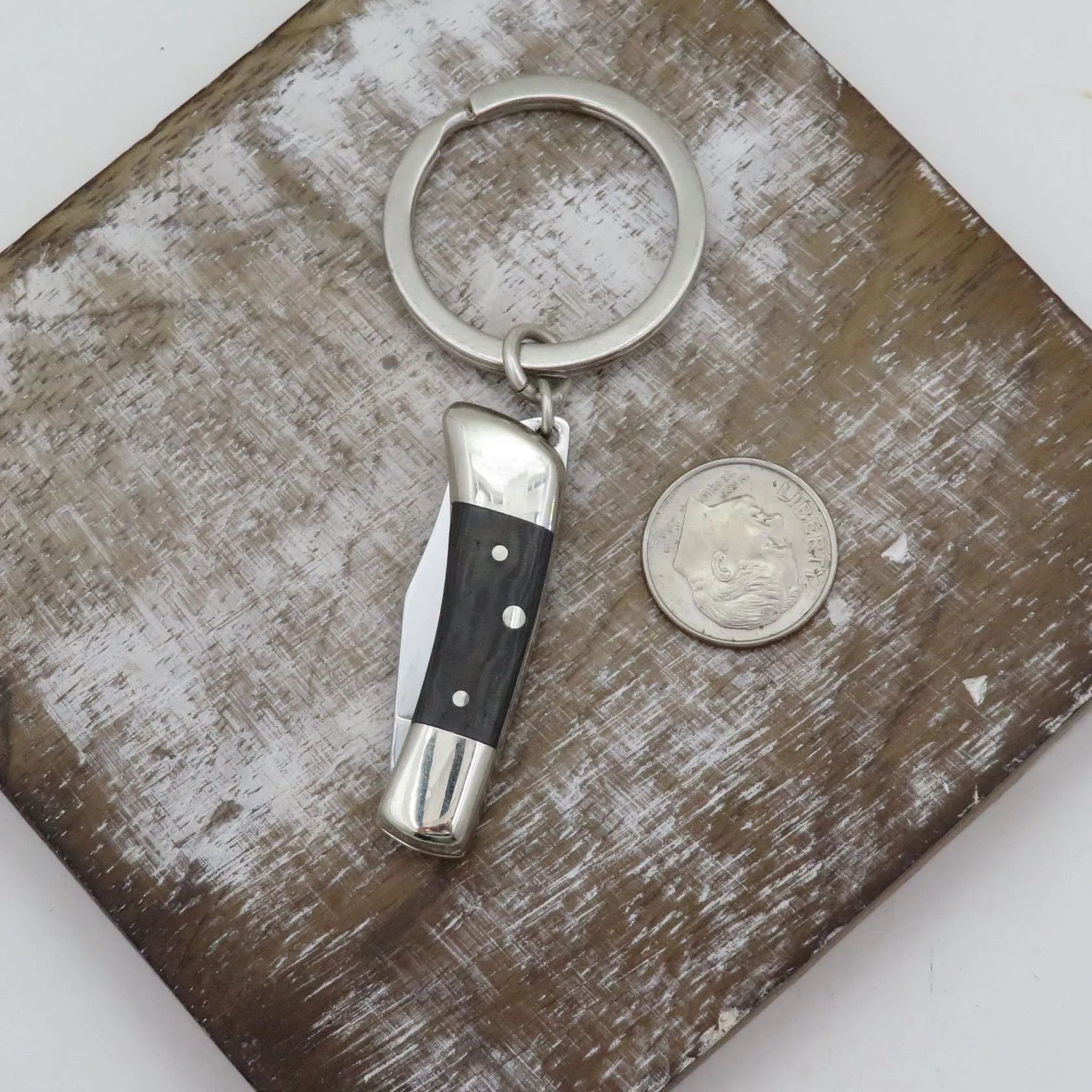 Carbon Resin Knife Keyring