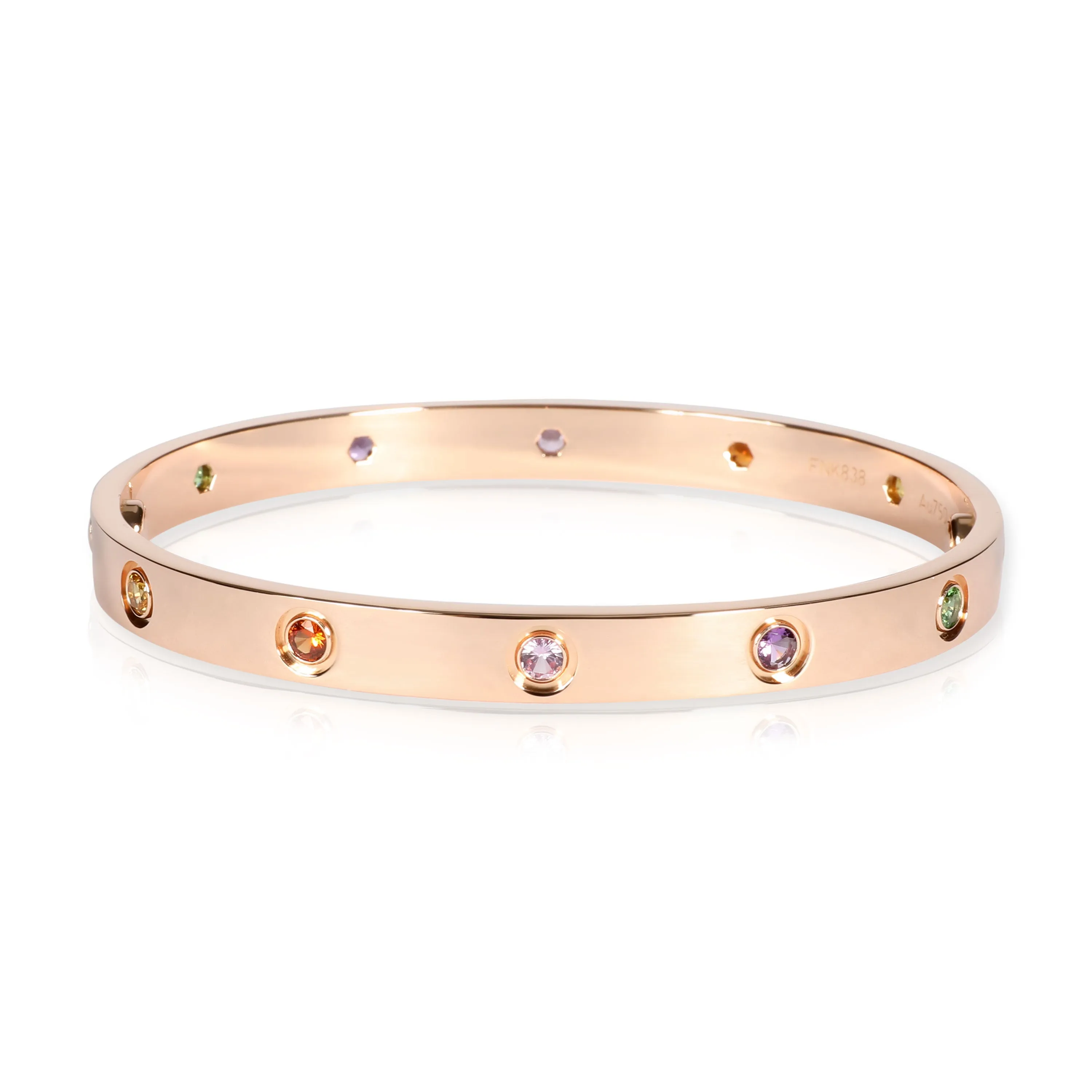 Cartier Love Bracelet with Sapphires in 18K Rose Gold