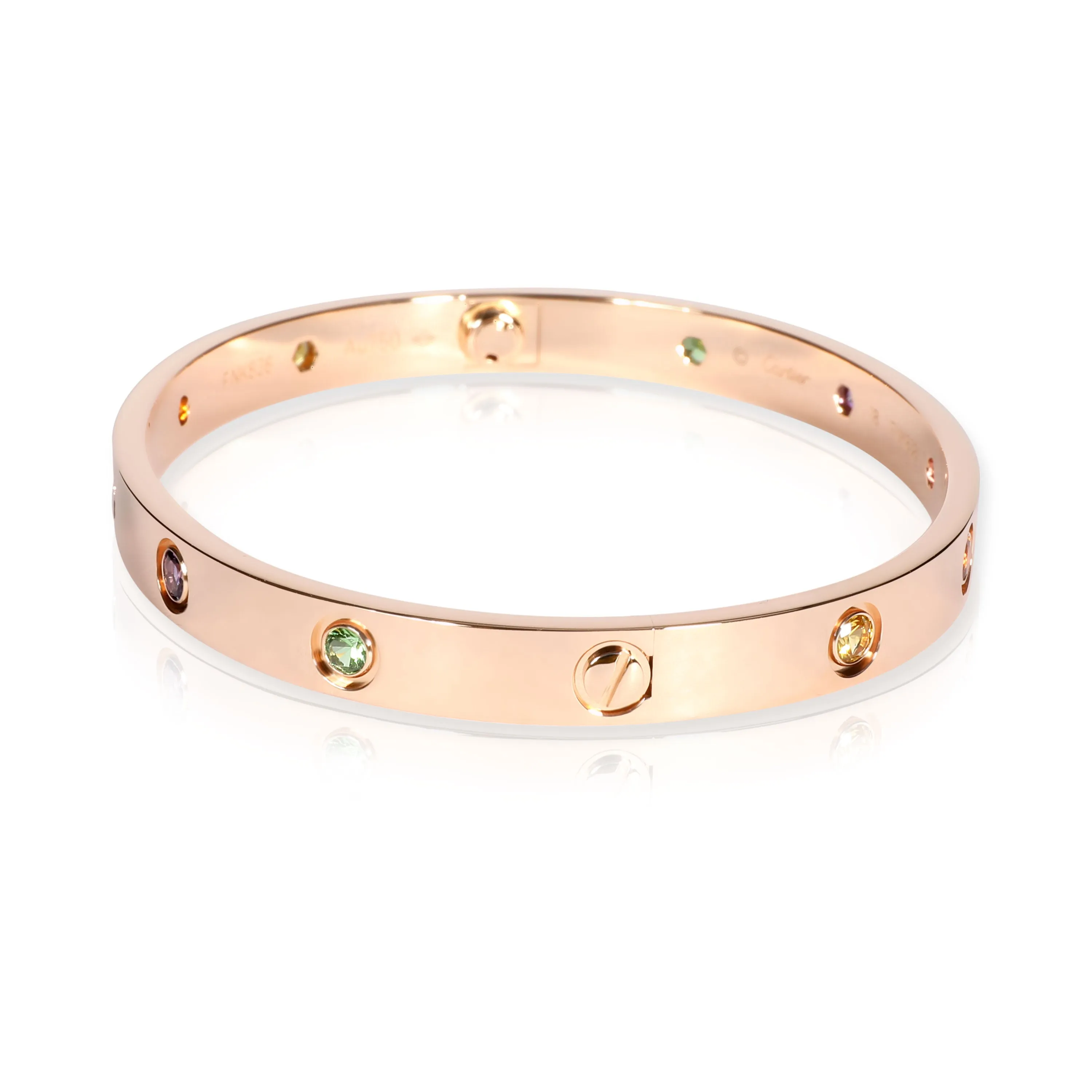 Cartier Love Bracelet with Sapphires in 18K Rose Gold