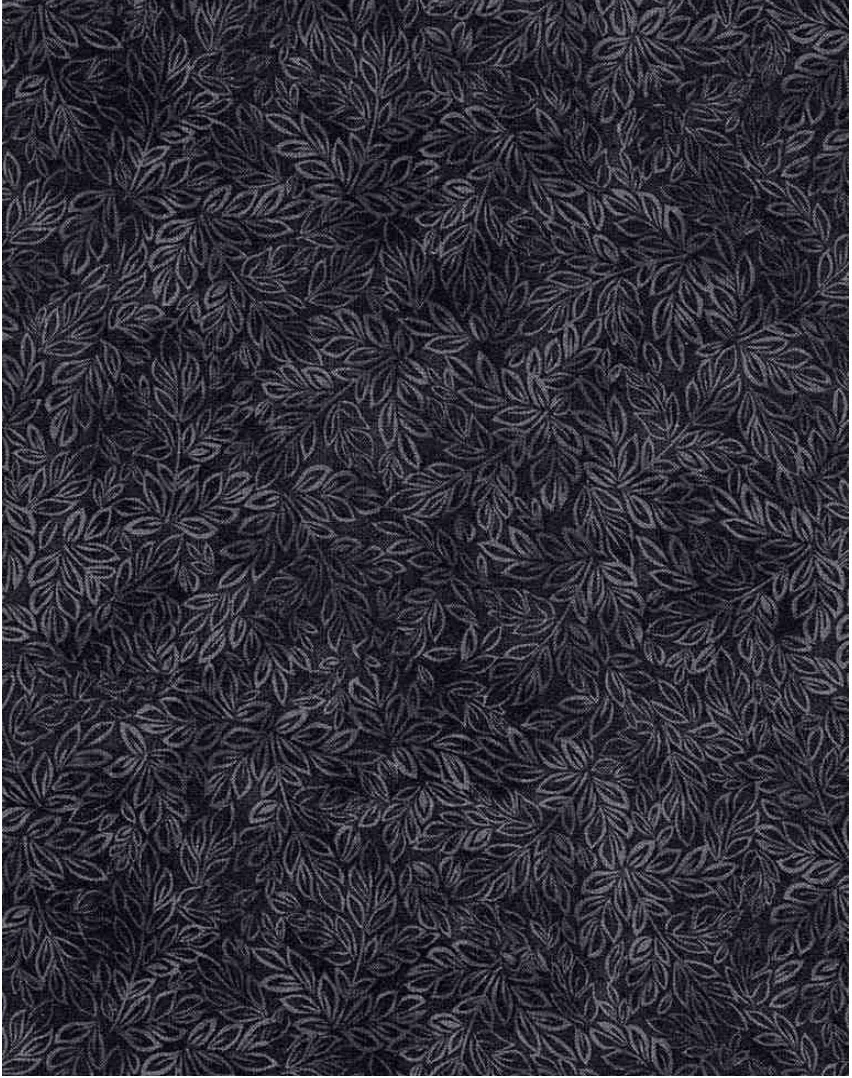 CHARCOAL MINI LEAF BLENDER FABRIC