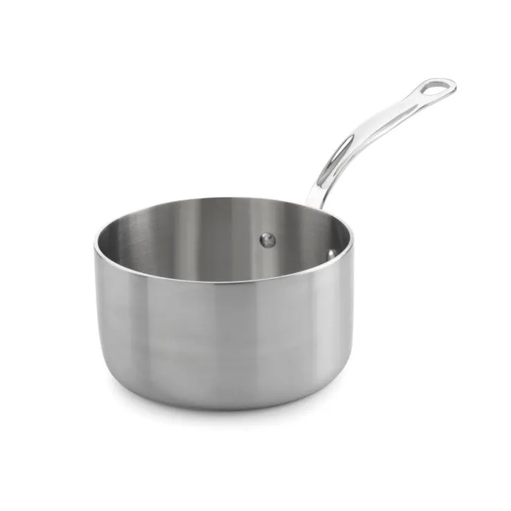 Classic Stainless Steel Tri-ply Saucepan with Lid