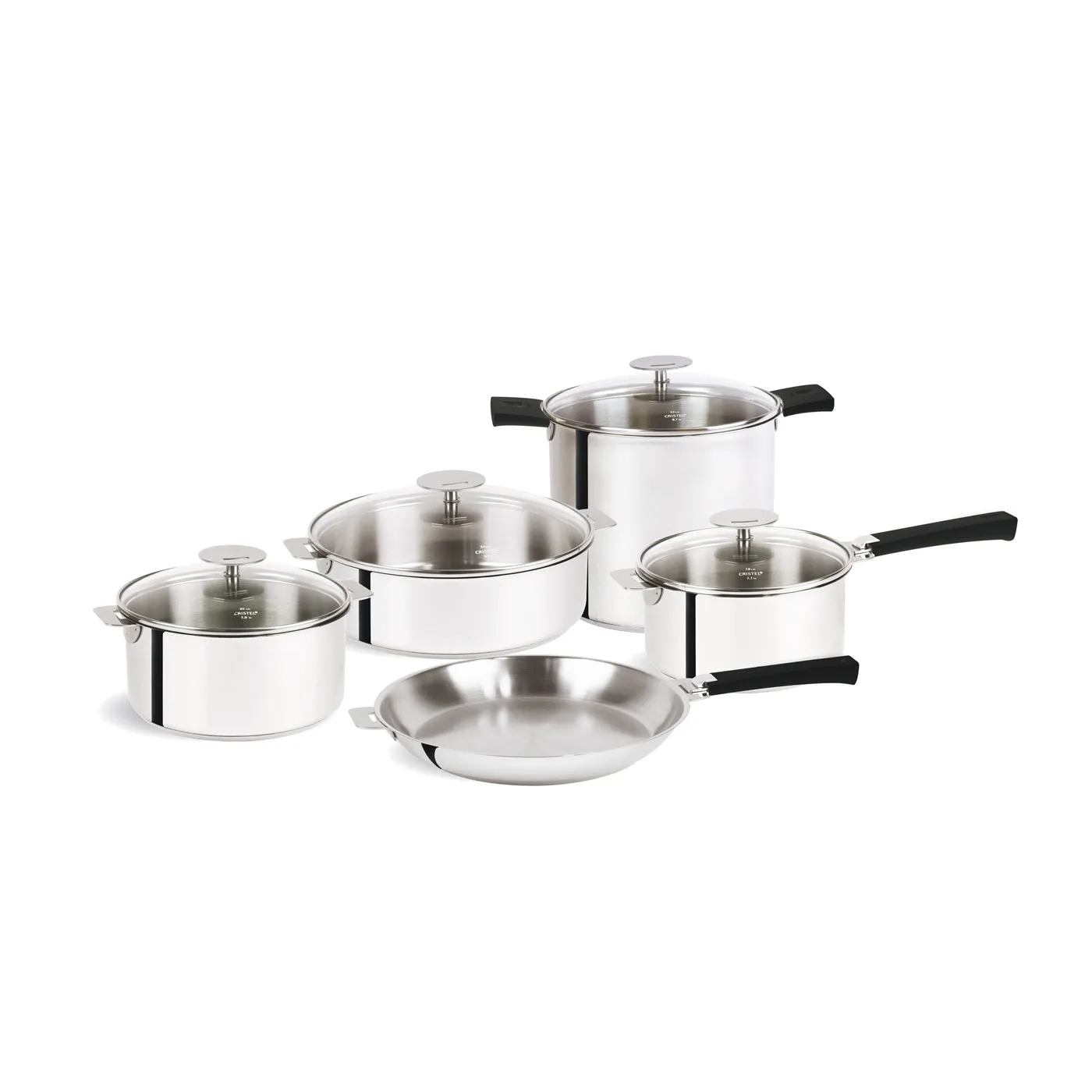 Cristel Mutine Removable Handle - 13 Pc. Stainless Steel Cookware Set