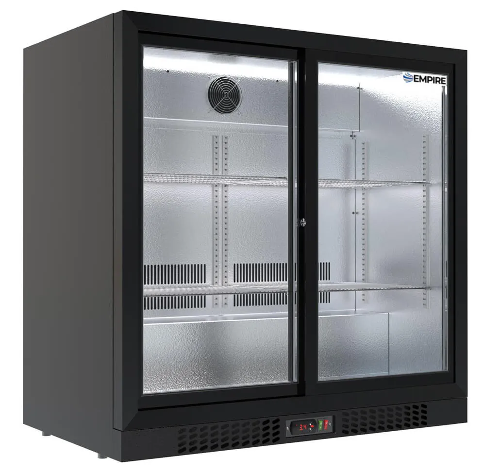 Empire Premium Double Door 208 Litre Bottle Cooler Sliding Doors - CL-210S-EE