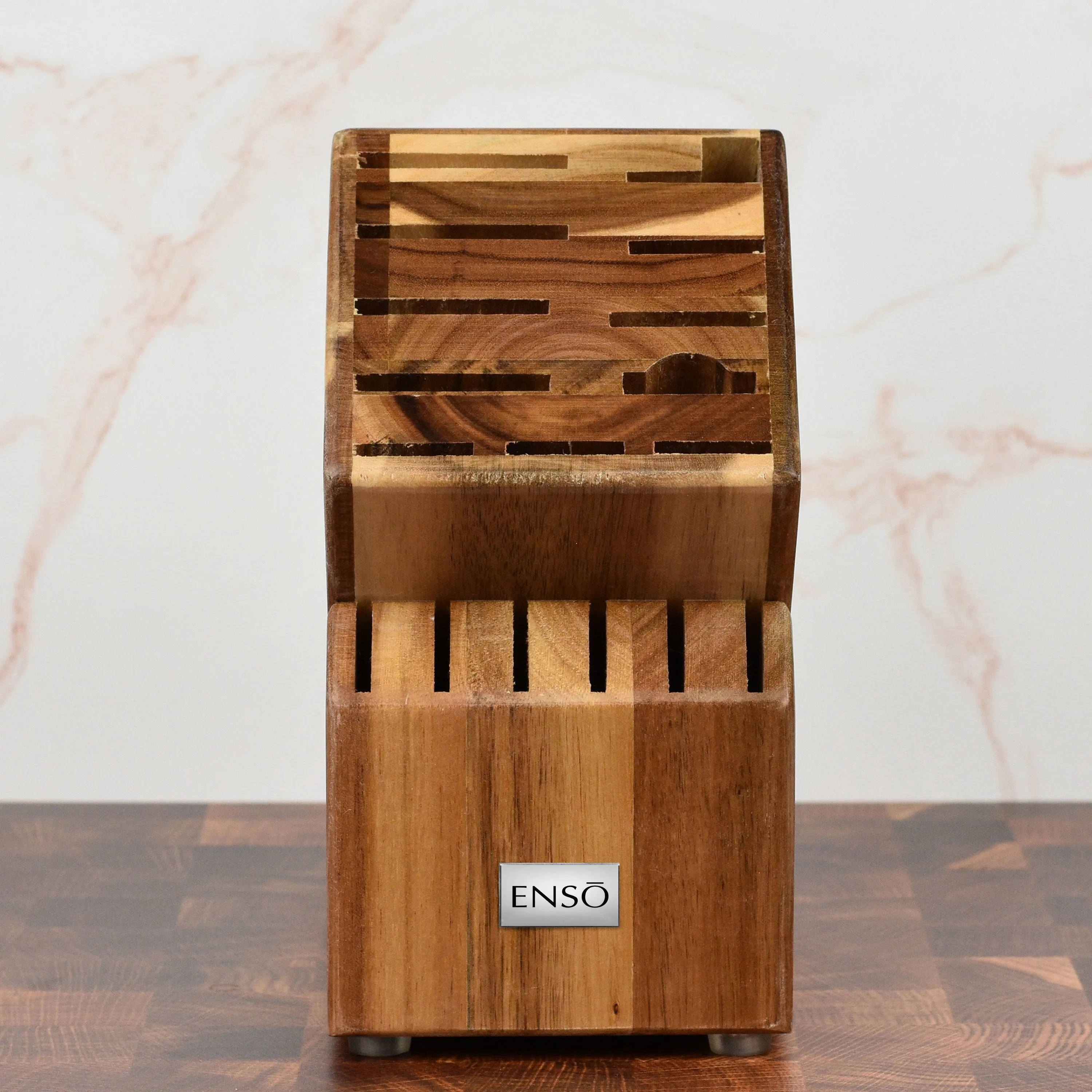 Enso 17 Slot Acacia Knife Block