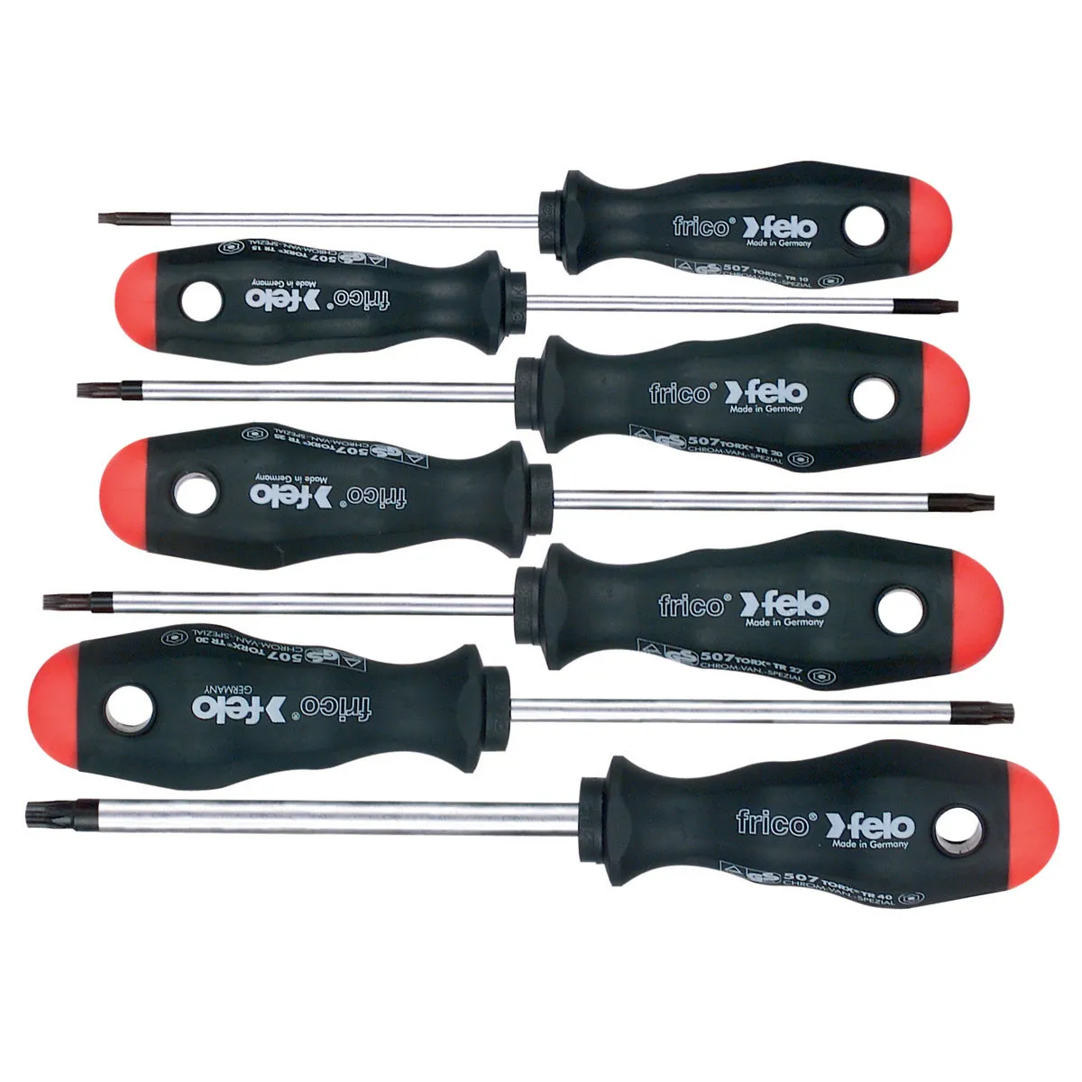 Felo 50200 Tamper Resistant, Tamper-Proof, Security Torx Screwdriver Set TR10-TR40 7 Piece