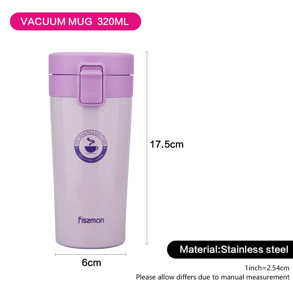 Fissman Double Wall Vacuum Travel Mug Lilac 320ml