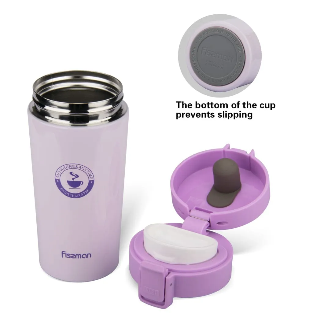 Fissman Double Wall Vacuum Travel Mug Lilac 320ml