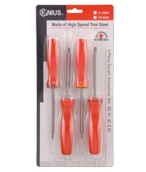 Genius TL-504A - 4 Piece Square Screwdriver Set