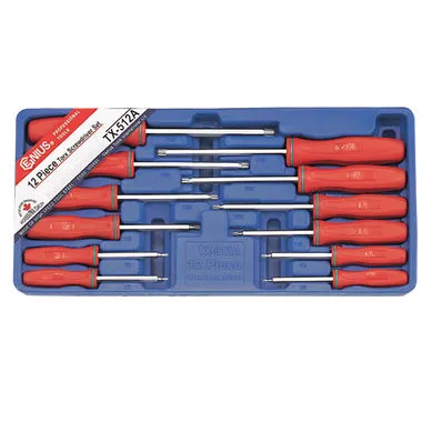 Genius TX-512A - 12 Piece Tamperproof Star Screwdriver Set