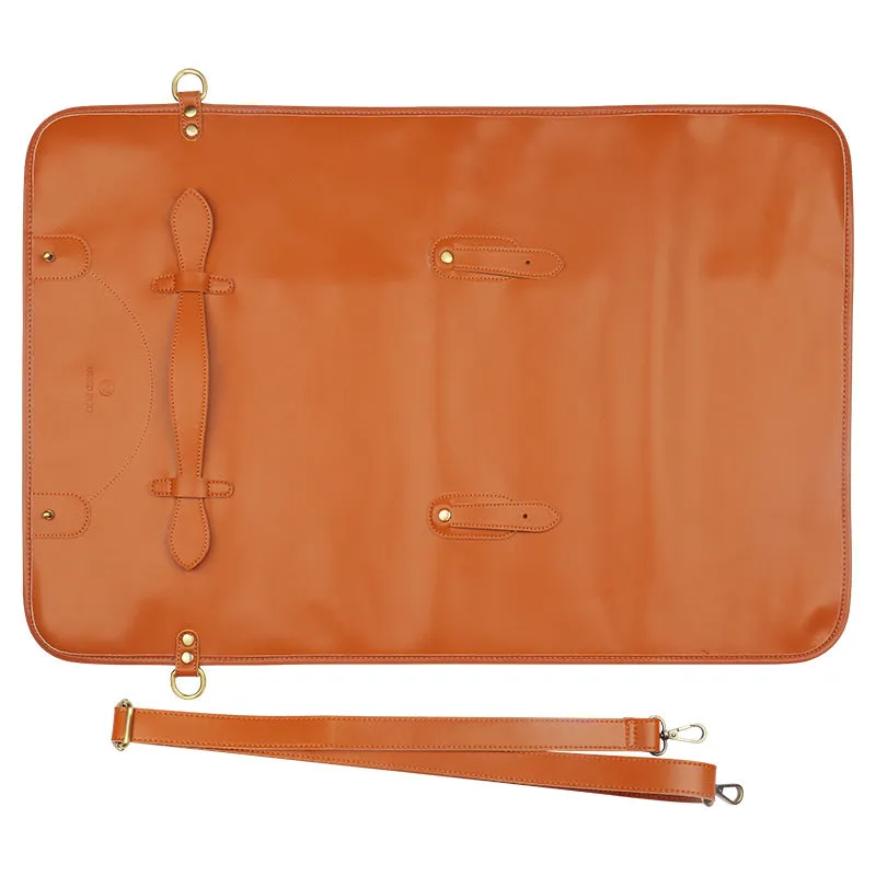 Gennine Leather Chef's Knife Roll Up Storage Bag