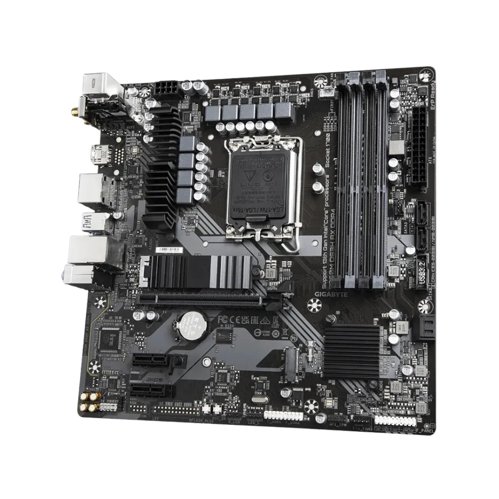 Gigabyte B760M DS3H AX WiFi D4 DDR4 Micro ATX (mATX) Intel Motherboard | Intel LGA1700 Socket