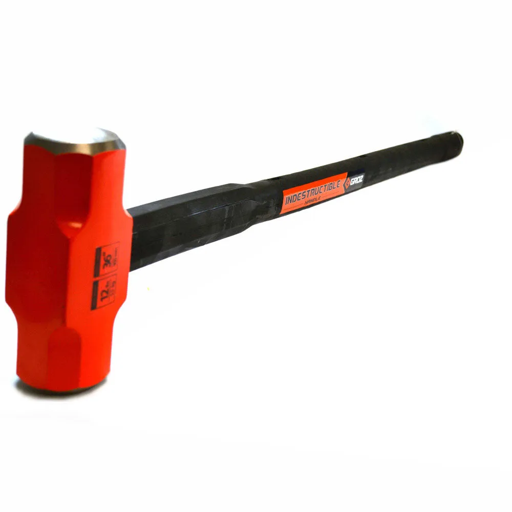 Groz 34519 Indestructible Handle Sledge Hammer, 12Lb, 36"