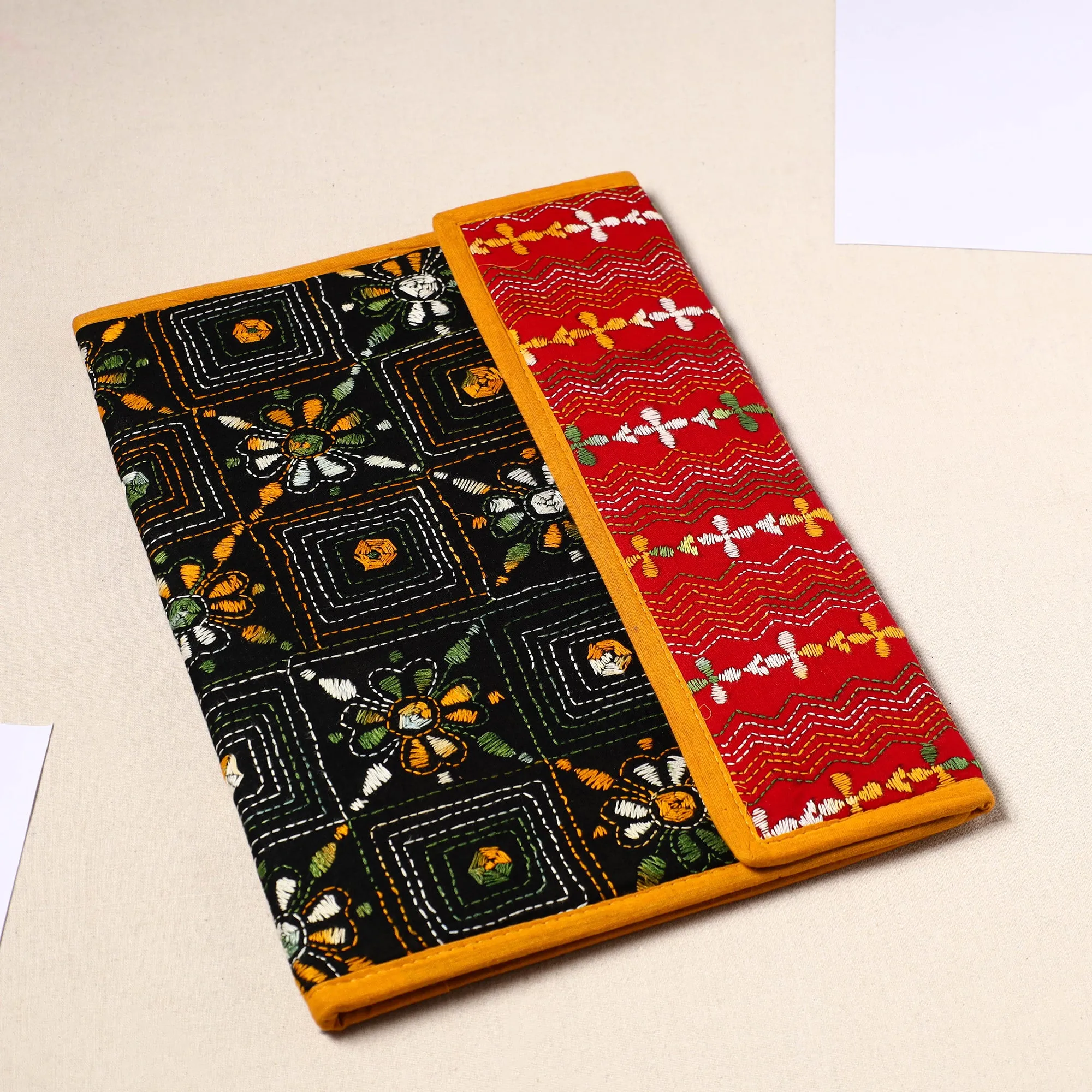 Handcrafted Bengal Kantha Work File Folder 11