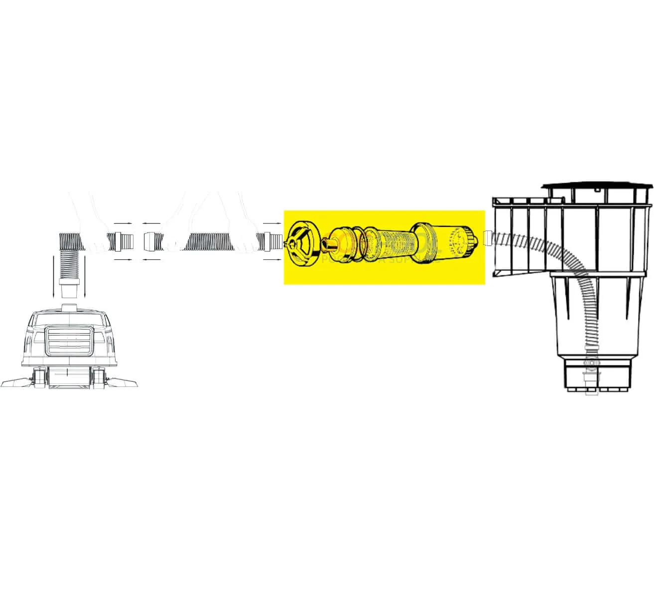 Hayward Leaf Canister Standard Capacity With Basket For Suction Cleaner | W560