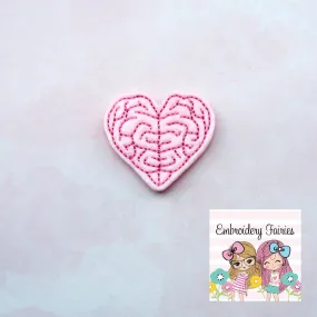 Heart Brain Feltie Design - Brain Feltie - Feltie Download - Planner Clip Design - Medial Felties - ITH Design - Love Feltie - Feltie