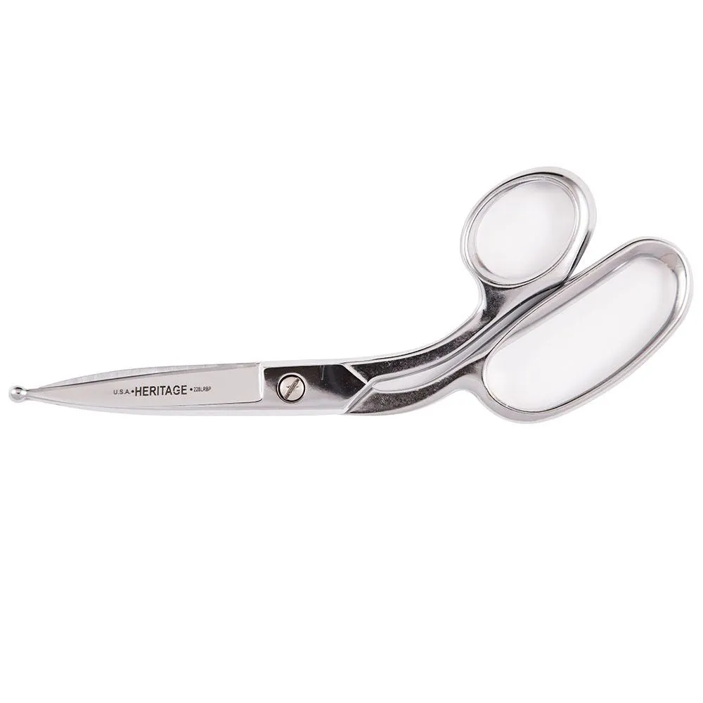 Heritage Cutlery 228LRBP 8'' Poultry Venting Shears Large Rings / Ball Tip