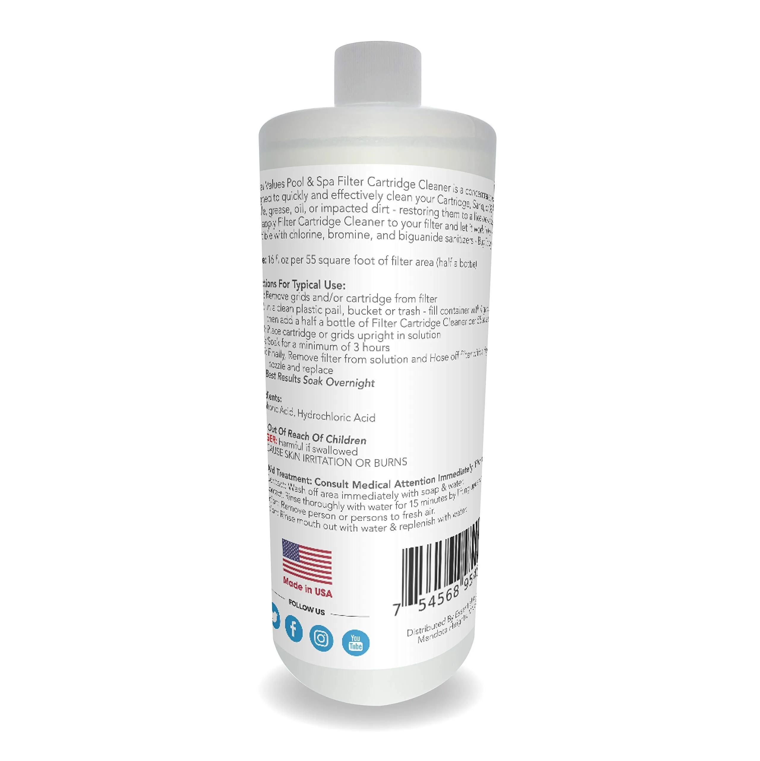 Hot Tub, Spa, and Pool Filter Cleaner 32oz