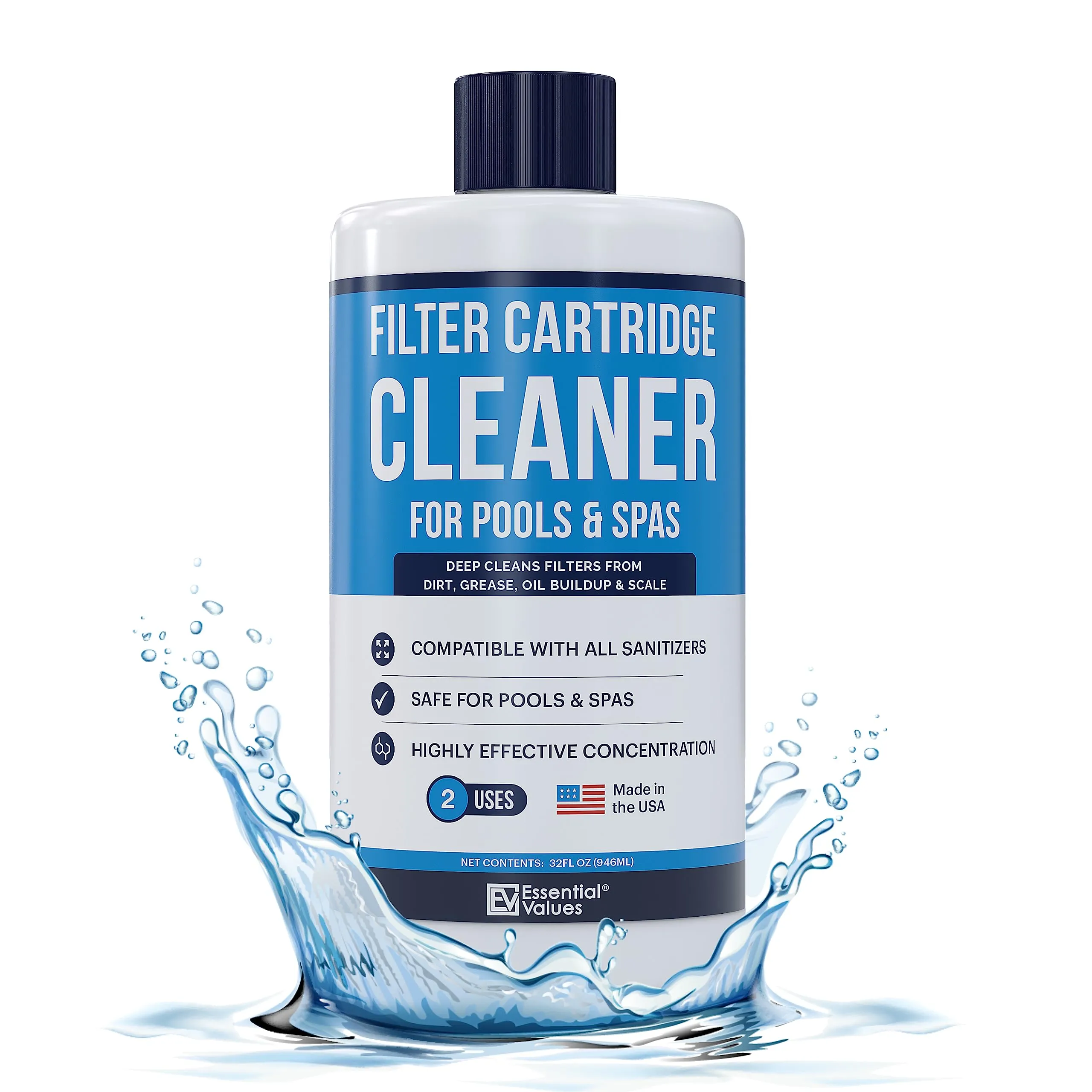 Hot Tub, Spa, and Pool Filter Cleaner 32oz