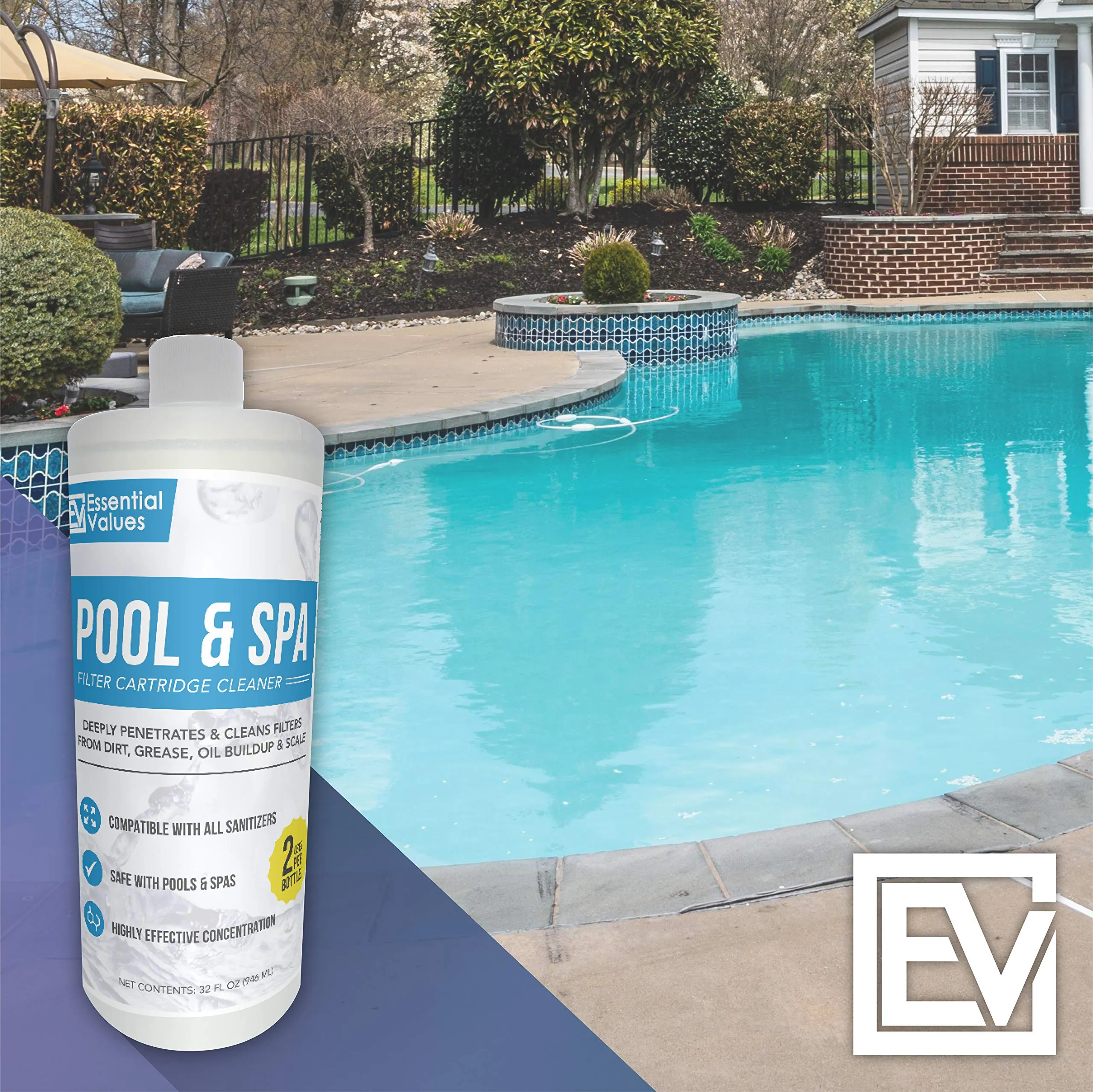 Hot Tub, Spa, and Pool Filter Cleaner 32oz