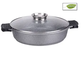 Imperial Collection IM-CALC32AG; A low saucepan 32cm in marble 5L