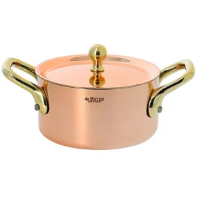 Inocuivre Stewpan and Lid with Brass Handle 3.9" Diameter