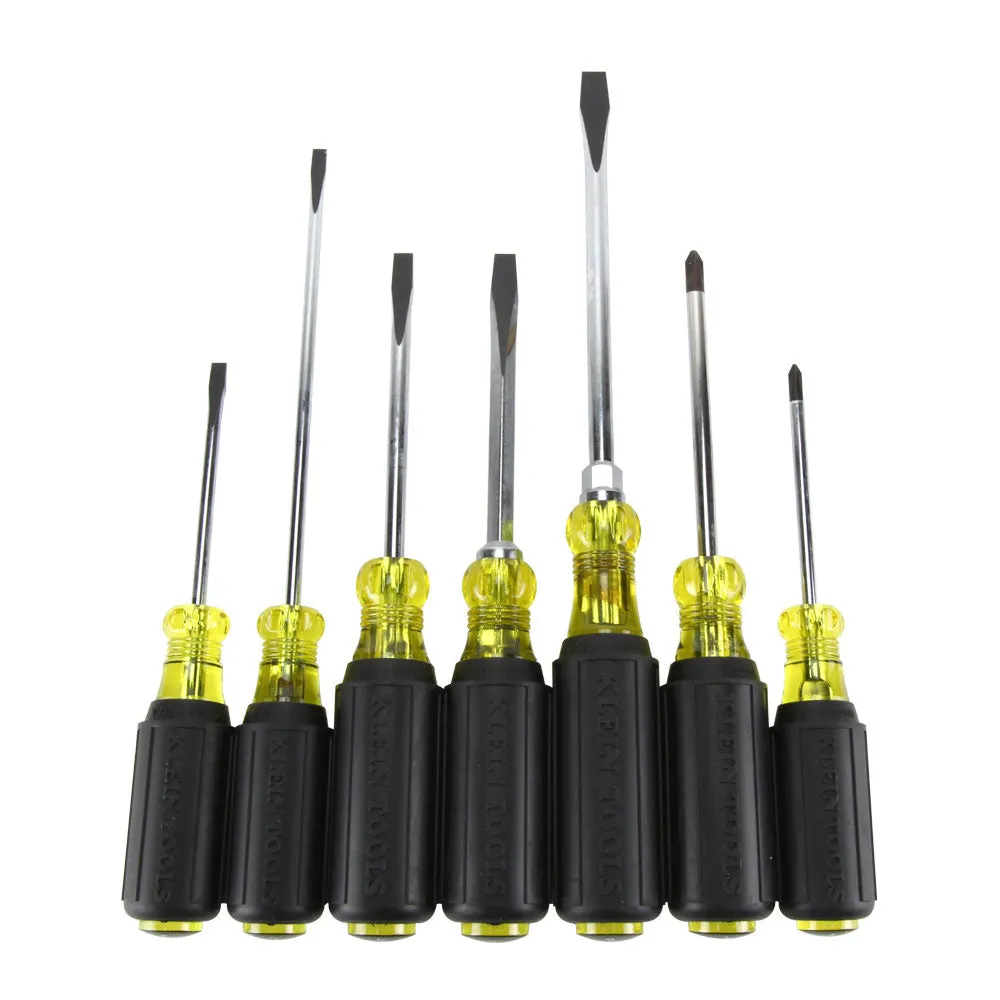 Klein 85076 Screwdriver Set, Slotted and Phillips, 7-Piece