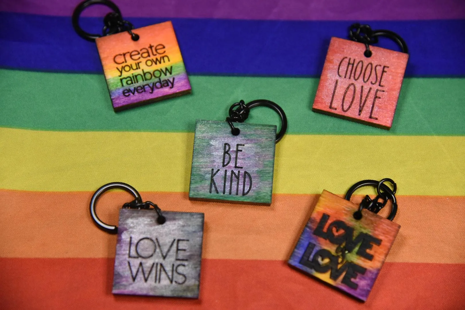 Layered Sign and Keychains: LOVE is LOVE SVG File Laser Ready Glowforge