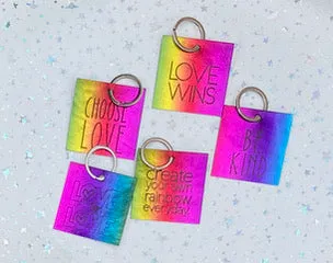 Layered Sign and Keychains: LOVE is LOVE SVG File Laser Ready Glowforge