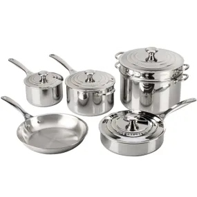 Le Creuset 10 Piece Stainless Steel Cookware Set