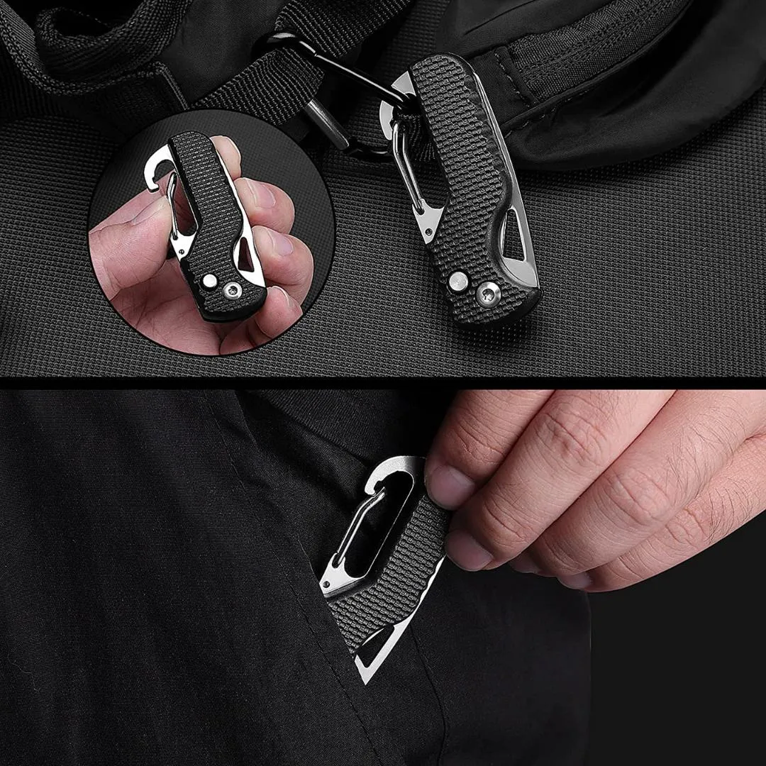 Lifespace Utility Keychain Knife / Seatbelt Cutter with Carabiner